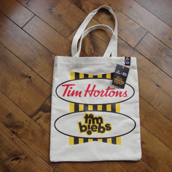 Justin Bieber x Tim Hortons Tote Bag ~ NWT ~ BRAND NEW IN PACKAGE Collectible - Picture 3 of 3